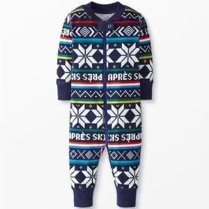 Hanna Andersson apres ski Festive Snowflake Onesie organic 6-12 months